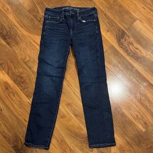 American Eagle Outfitters Dark Blue Straight Leg Jeans